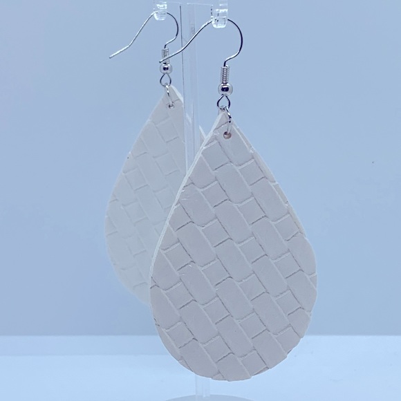 Faux Leather Dangle Earrings - Picture 2 of 4